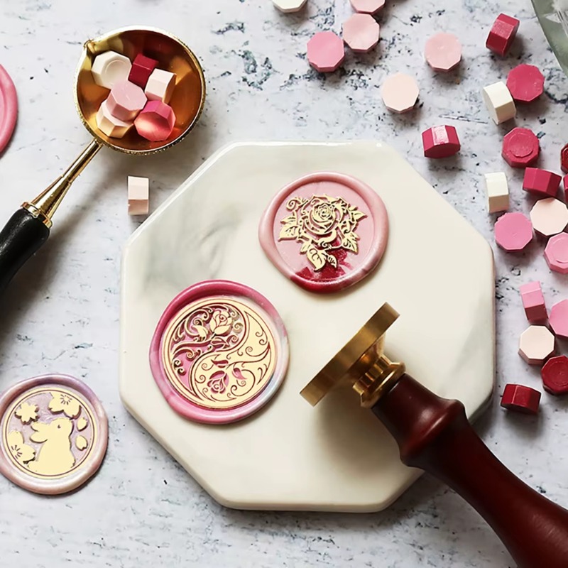 9 sceaux en cire + 1 poignée,  - Wax Seal Stamp Set avis et prix